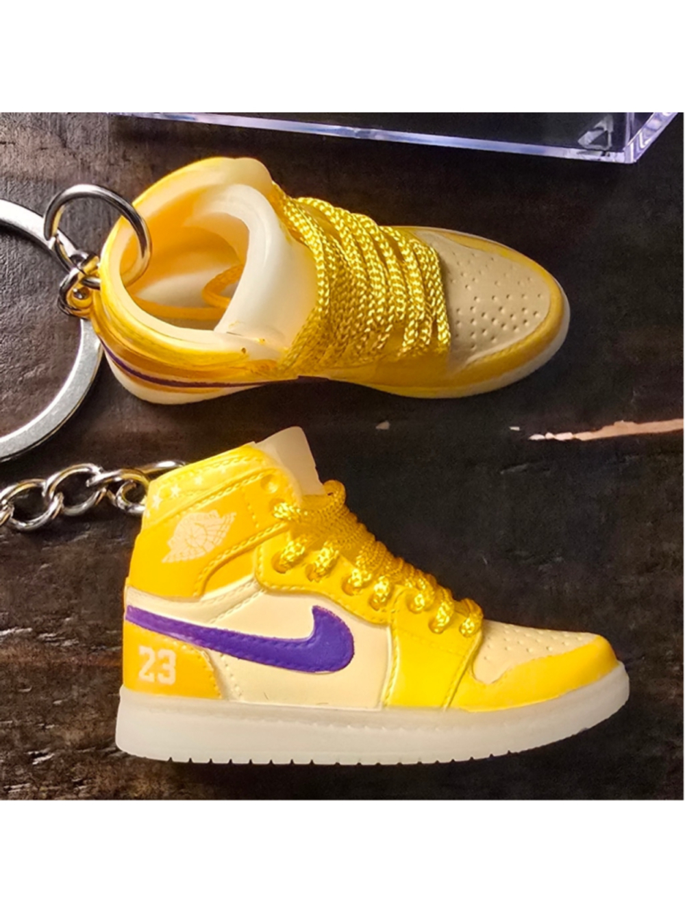 Glow-in-the-Dark Sneaker Novelty Keychains with Display Box